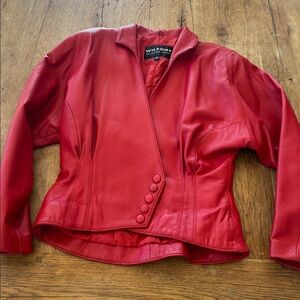 Vintage Style Wilson's Red Leather Jacket